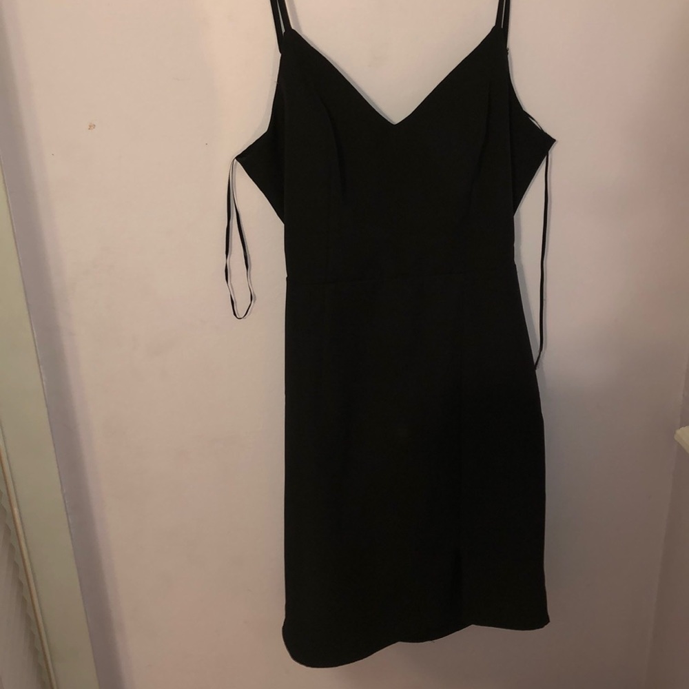 Black midi dress